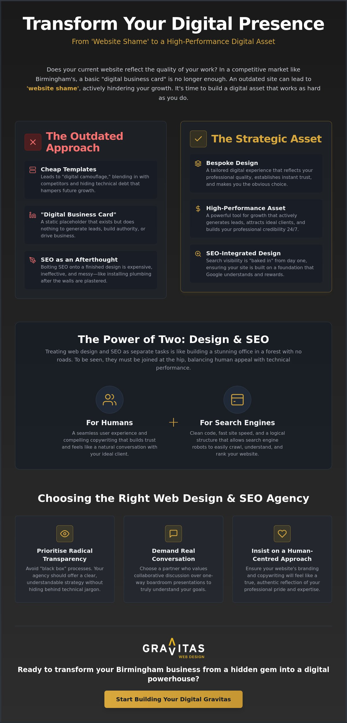Web Design and SEO Agency Birmingham: Building Digital Credibility Without the Corporate Cringe